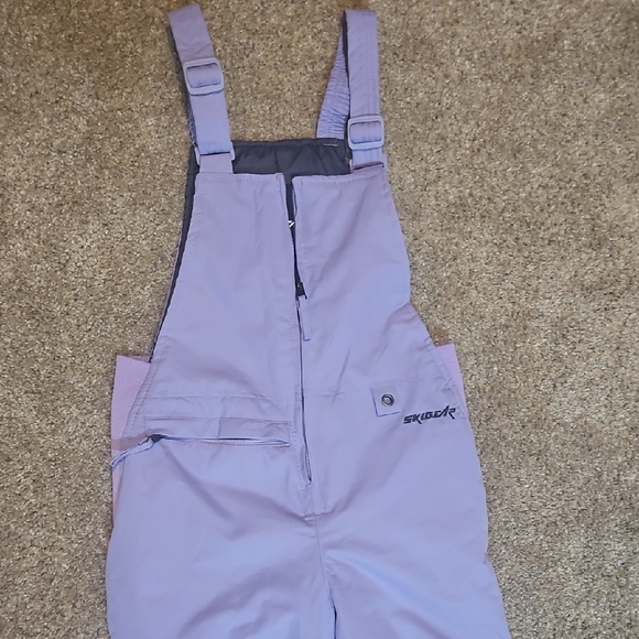 SkiGear Purple Snow Bib Overalls - Picture 1 of 8